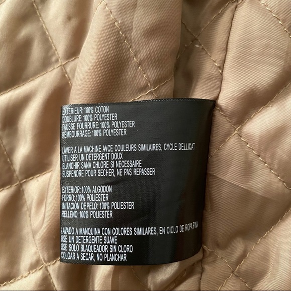 Tan Fleece Anorak Hood Lined Coat - Picture 9 of 11